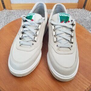 Women's Mephisto Match Runoff Shoes Beige White Leather Size 7.5